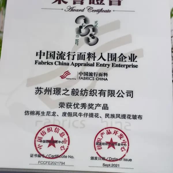 Award certificates